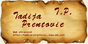 Tadija Prentović vizit kartica